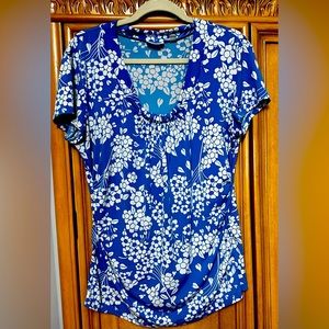 Blue Short Sleeve Blouse size XL